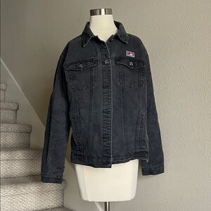 Lurking Class Sz M Embroidered with Graphics Black Denim Jacket